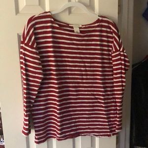 Red and white striped long sleeve